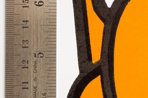 CLoseup of woodblock letterpress